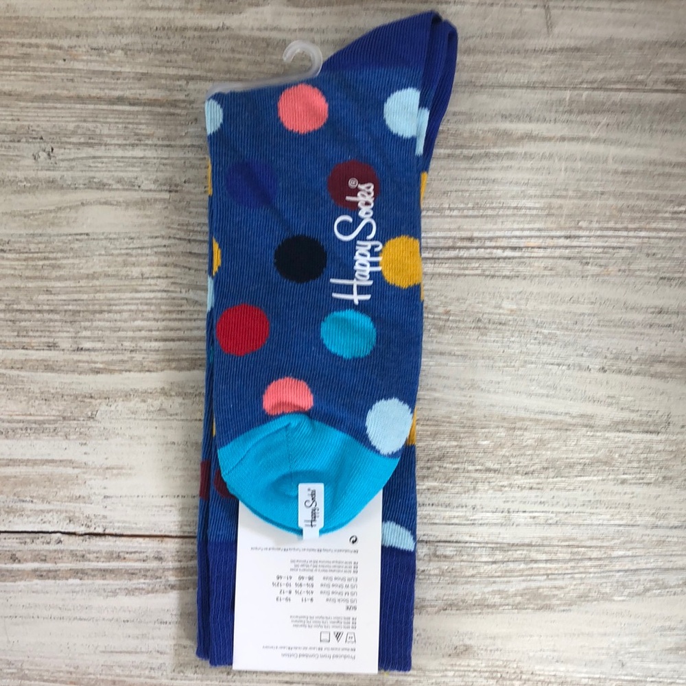 Happy Socks Blue Multicolor Polkadot Unisex Socks - Picture 4 of 5